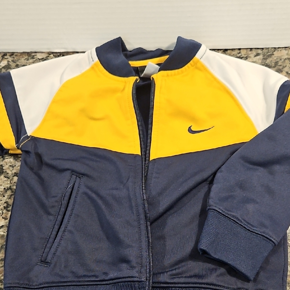 Nike Kids Yellow and Blue Jacket